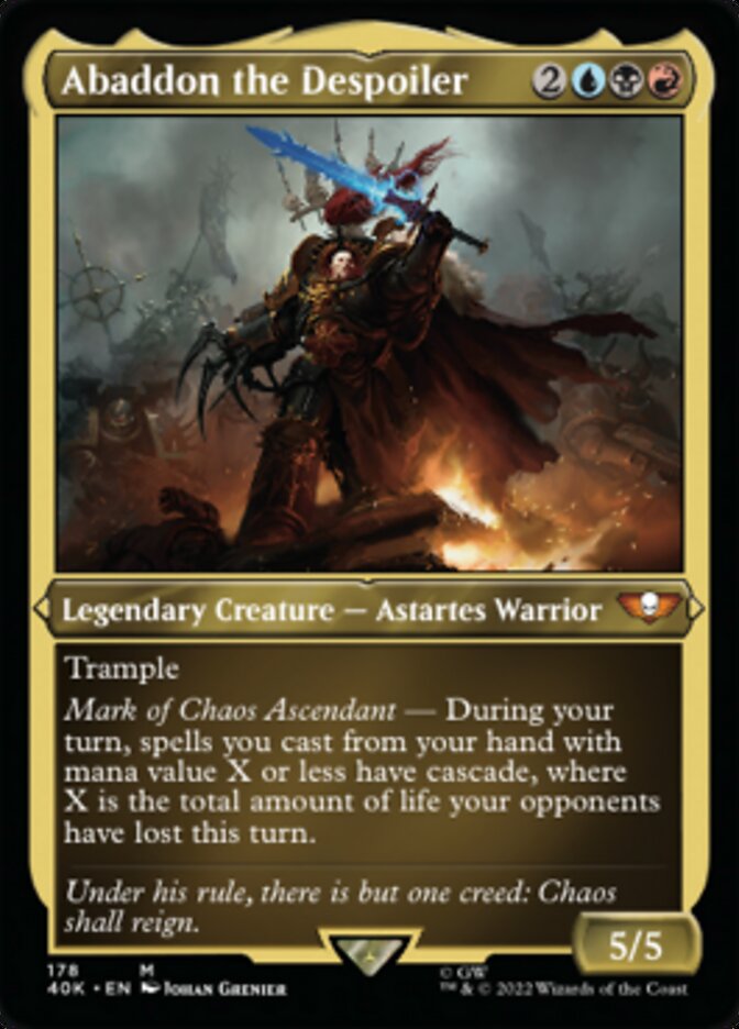 Abaddon the Despoiler (Display Commander) (Surge Foil) [Warhammer 40,000] | Chromatic Games