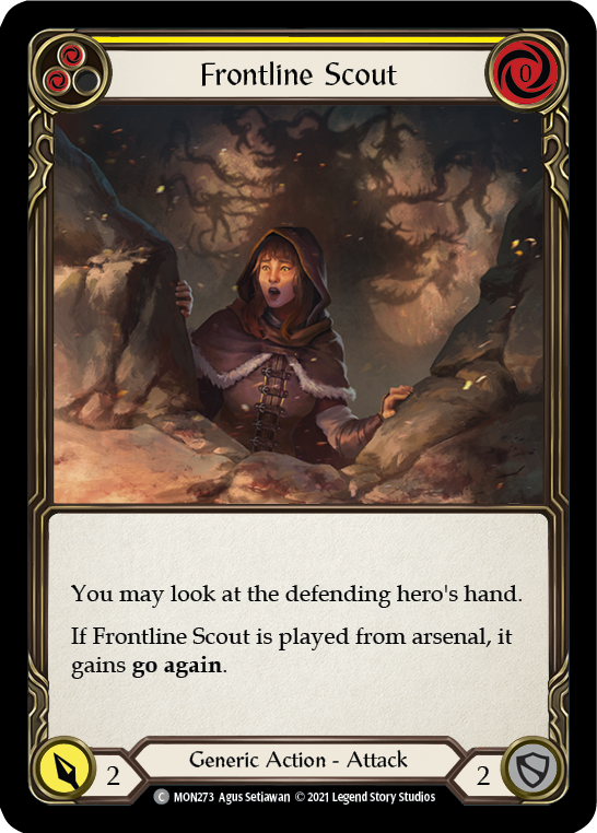Frontline Scout (Yellow) [MON273] (Monarch)  1st Edition Normal | Chromatic Games