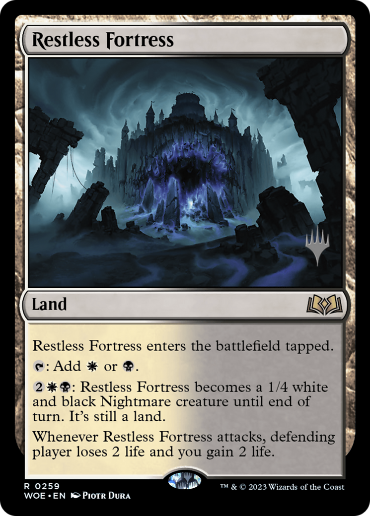 Restless Fortress (Promo Pack) [Wilds of Eldraine Promos] | Chromatic Games