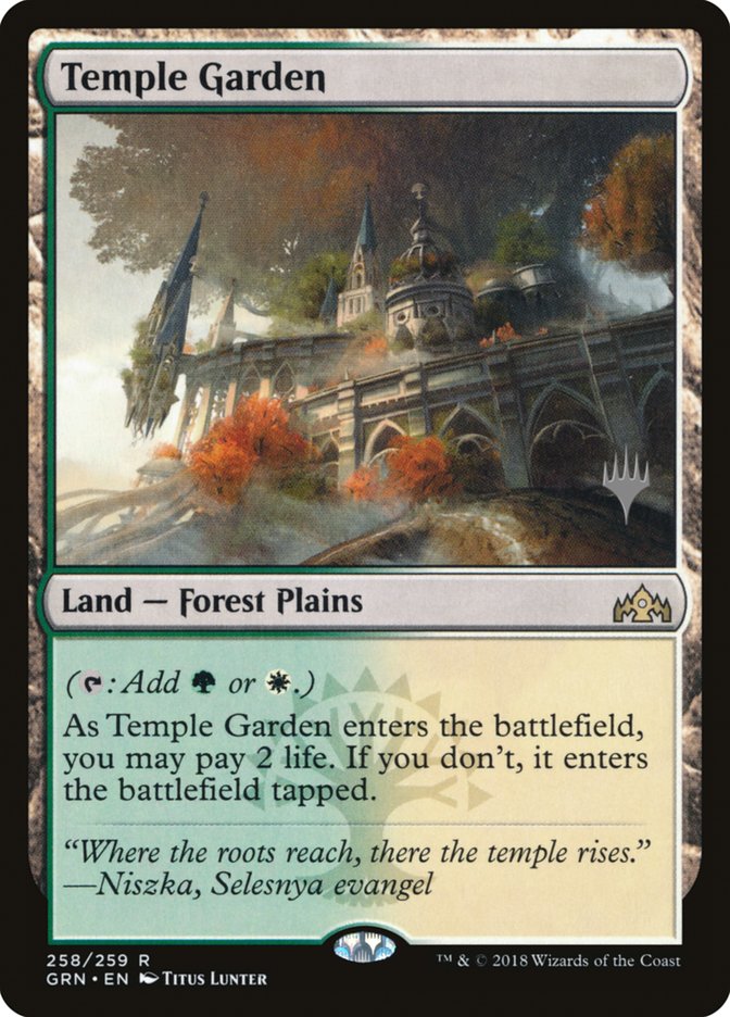 Temple Garden (Promo Pack) [Guilds of Ravnica Promos] | Chromatic Games