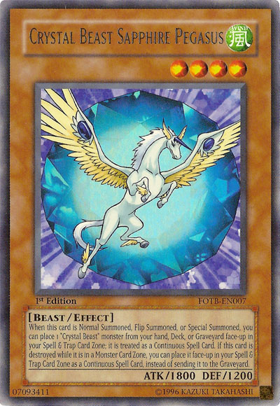 Crystal Beast Sapphire Pegasus [FOTB-EN007] Ultra Rare | Chromatic Games