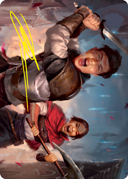 Daybreak Combatants Art Card (Gold-Stamped Signature) [Innistrad: Crimson Vow Art Series] | Chromatic Games