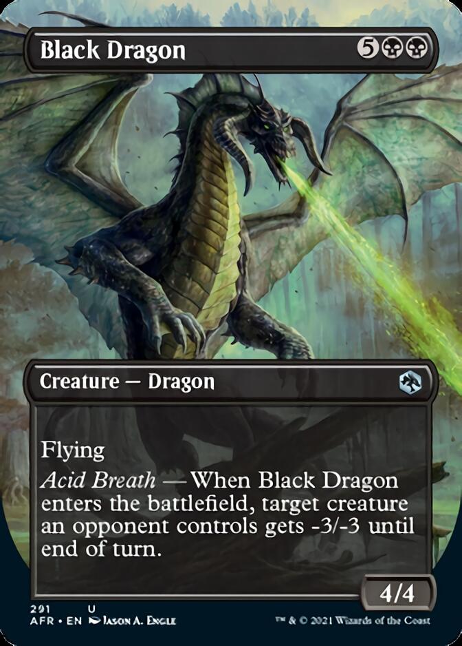 Black Dragon (Borderless Alternate Art) [Dungeons & Dragons: Adventures in the Forgotten Realms] | Chromatic Games