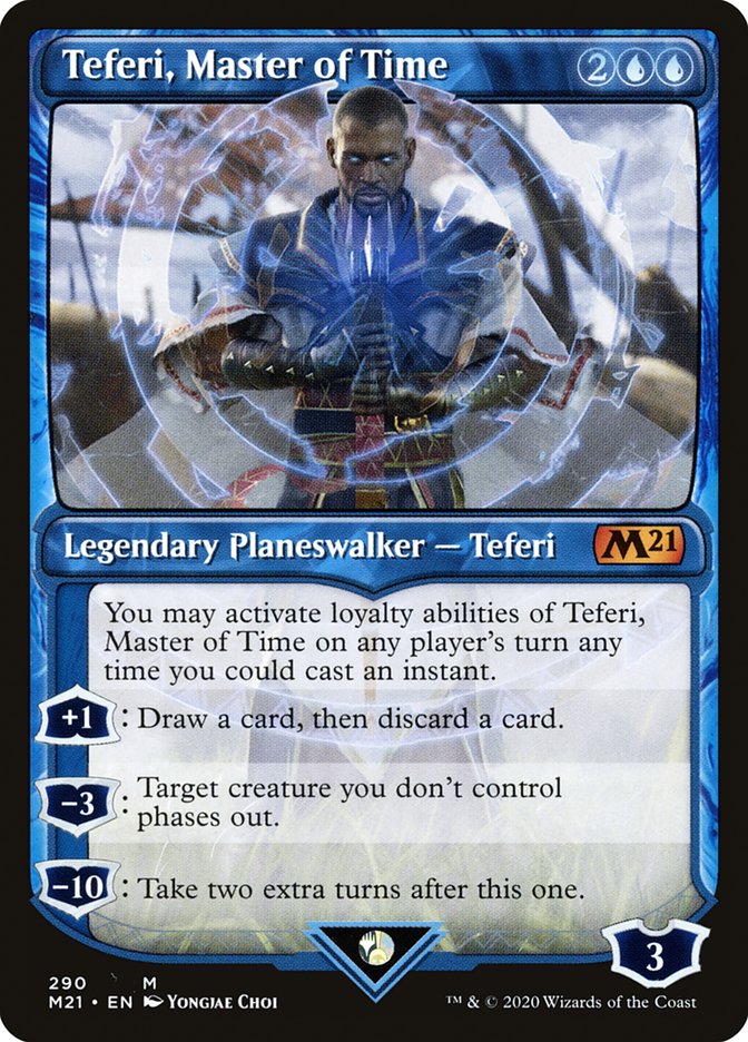 Teferi, Master of Time (Showcase) (290) [Core Set 2021] | Chromatic Games