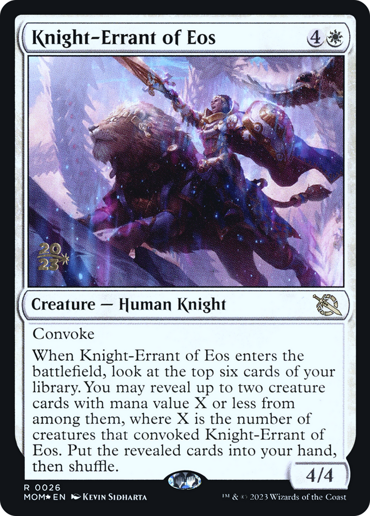 Knight-Errant of Eos [March of the Machine Prerelease Promos] | Chromatic Games