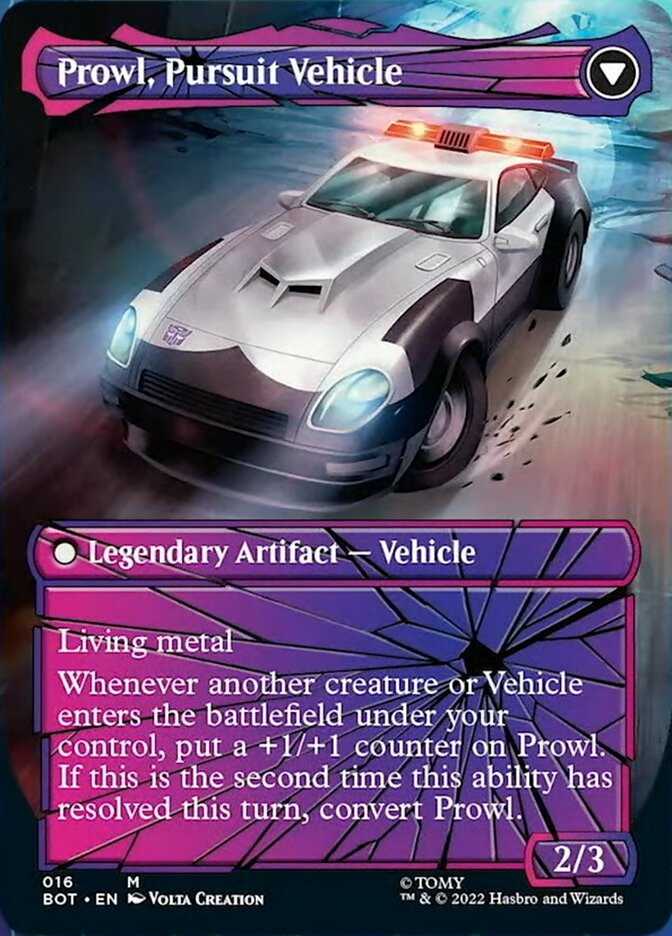 Prowl, Stoic Strategist // Prowl, Pursuit Vehicle (Shattered Glass) [Transformers] | Chromatic Games