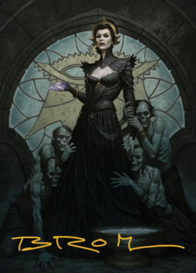 Liliana of the Veil Art Card (Gold-Stamped Signature) [Dominaria United Art Series] | Chromatic Games