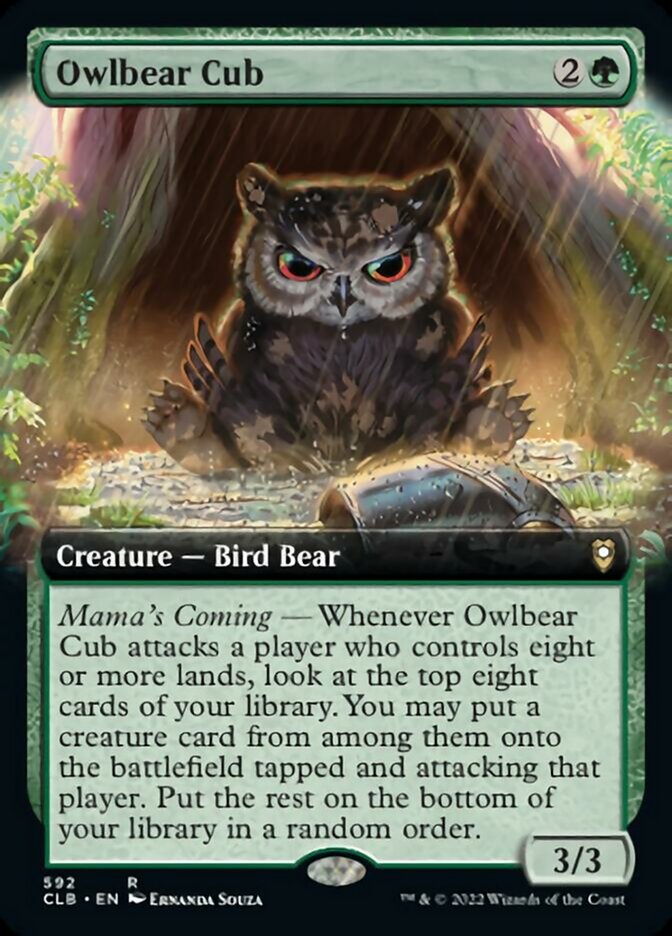 Owlbear Cub (Extended Art) [Commander Legends: Battle for Baldur's Gate] | Chromatic Games