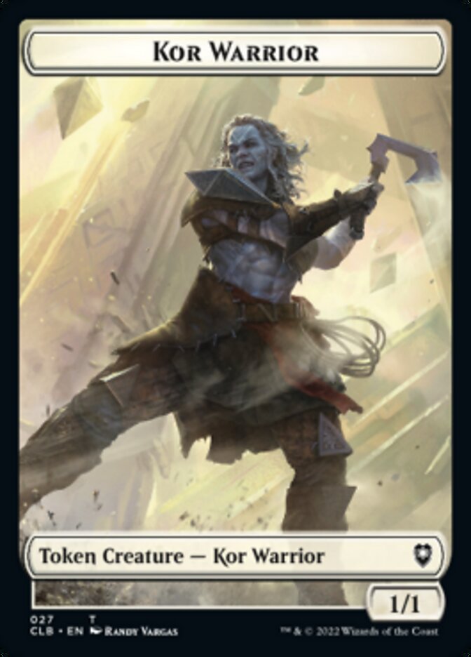 Kor Warrior // Angel Warrior Double-Sided Token [Commander Legends: Battle for Baldur's Gate Tokens] | Chromatic Games