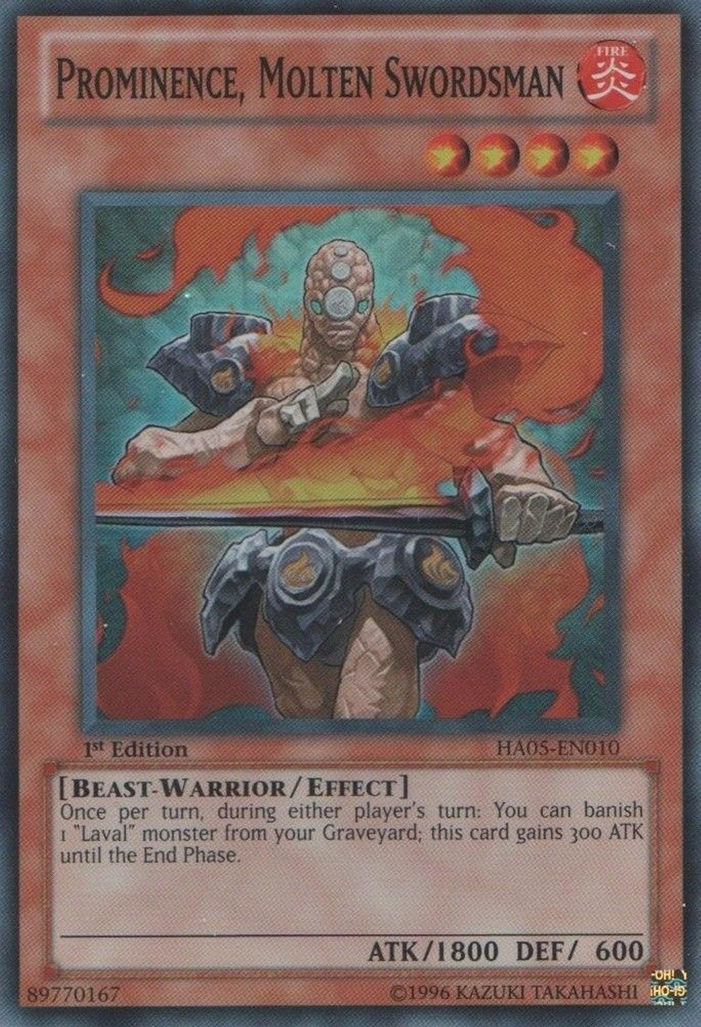 Prominence, Molten Swordsman [HA05-EN010] Super Rare | Chromatic Games