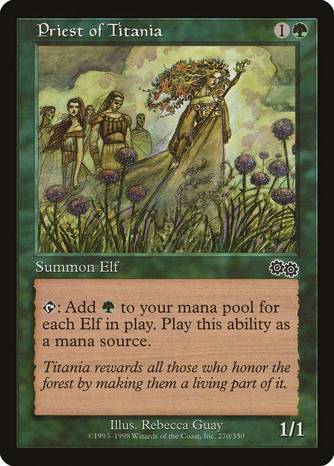 Priest of Titania [Urza's Saga] | Chromatic Games