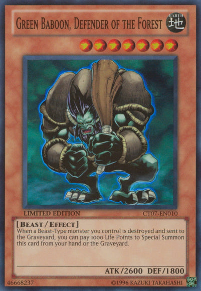 Green Baboon, Defender of the Forest [CT07-EN010] Super Rare | Chromatic Games