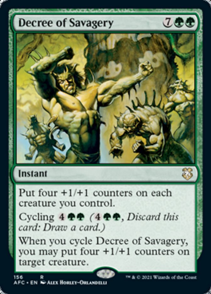 Decree of Savagery [Dungeons & Dragons: Adventures in the Forgotten Realms Commander] | Chromatic Games