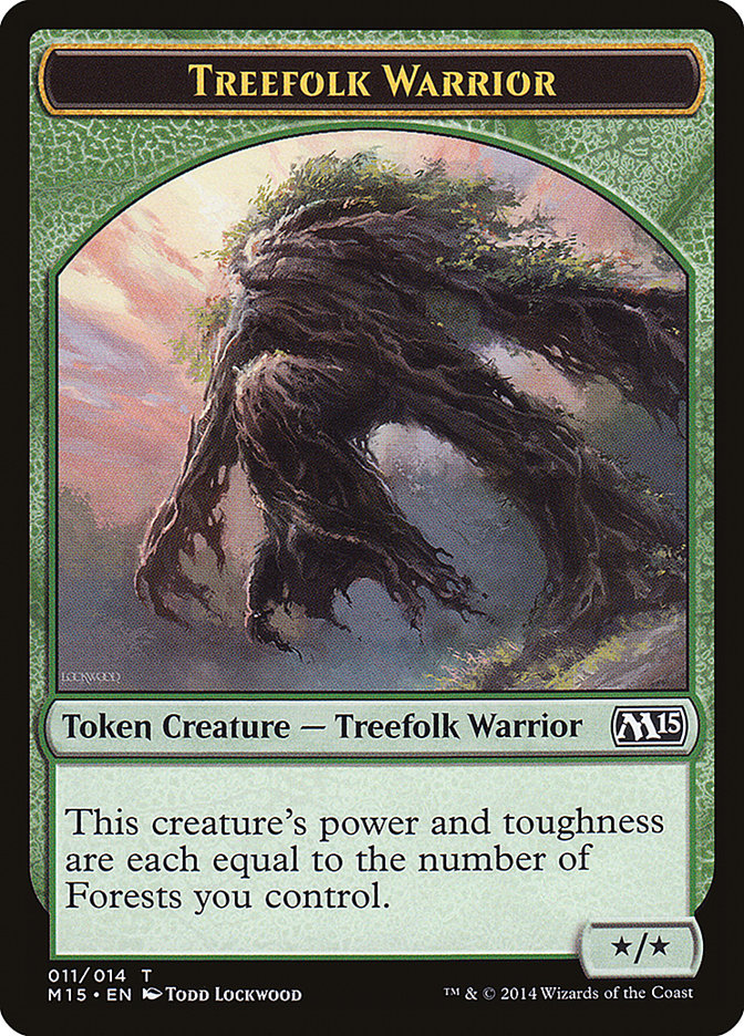 Treefolk Warrior Token [Magic 2015 Tokens] | Chromatic Games