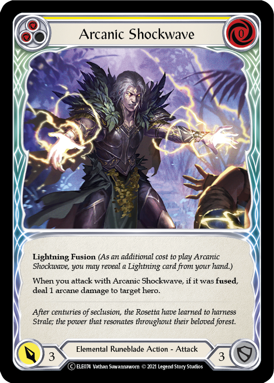 Arcanic Shockwave (Yellow) [U-ELE074] (Tales of Aria Unlimited)  Unlimited Rainbow Foil | Chromatic Games