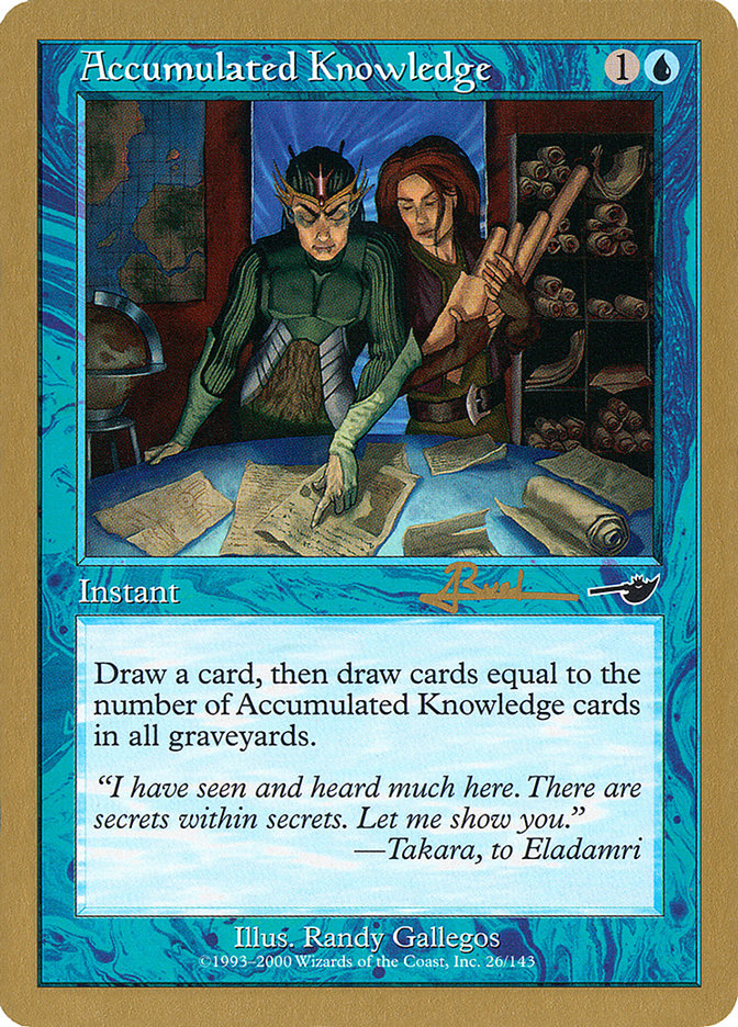 Accumulated Knowledge (Antoine Ruel) [World Championship Decks 2001] | Chromatic Games