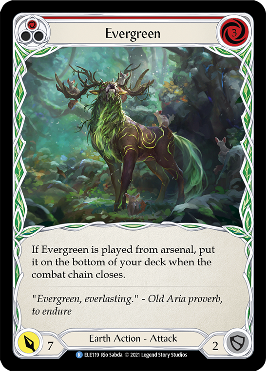 Evergreen (Red) [ELE119] (Tales of Aria)  1st Edition Rainbow Foil | Chromatic Games