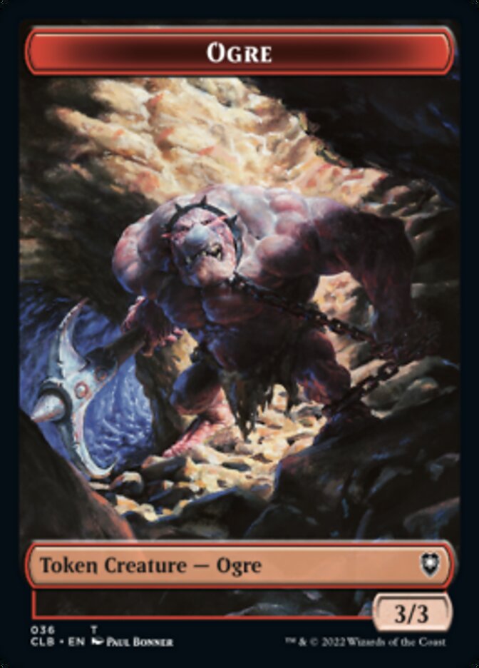 Boar // Ogre Double-Sided Token [Commander Legends: Battle for Baldur's Gate Tokens] | Chromatic Games