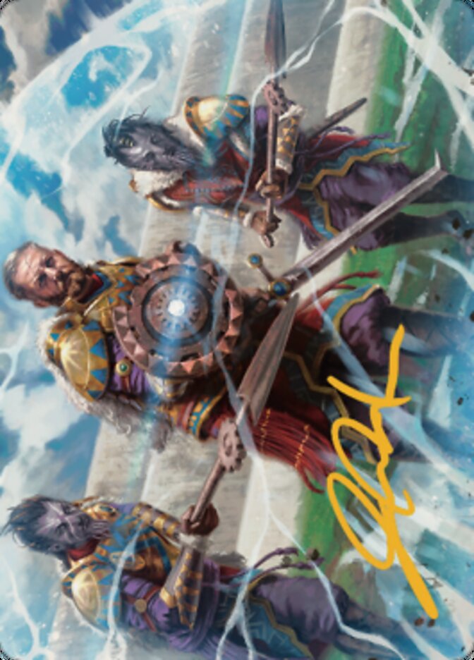 Argivian Phalanx Art Card (Gold-Stamped Signature) [Dominaria United Art Series] | Chromatic Games