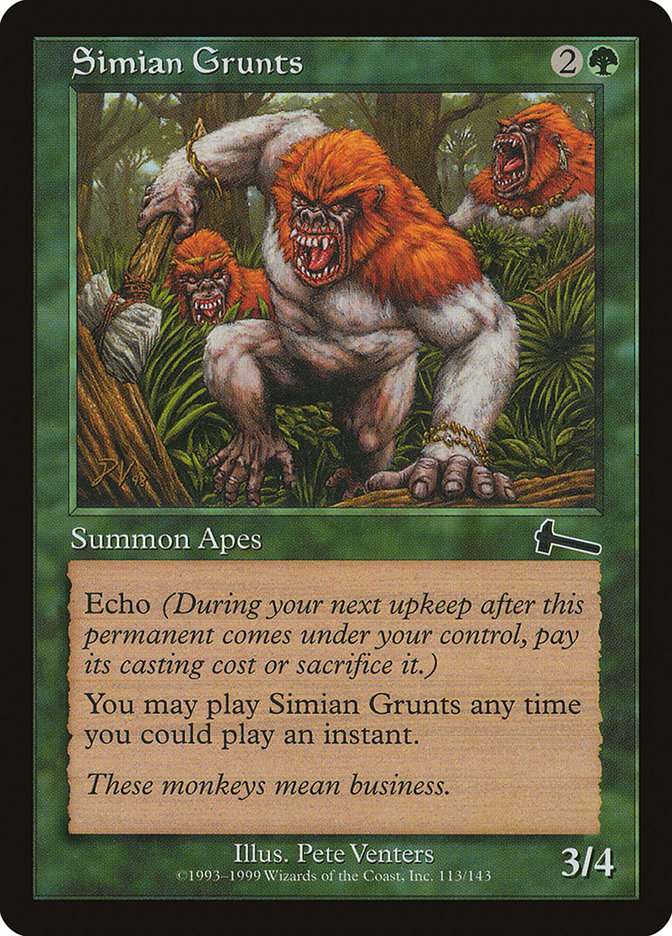 Simian Grunts [Urza's Legacy] | Chromatic Games