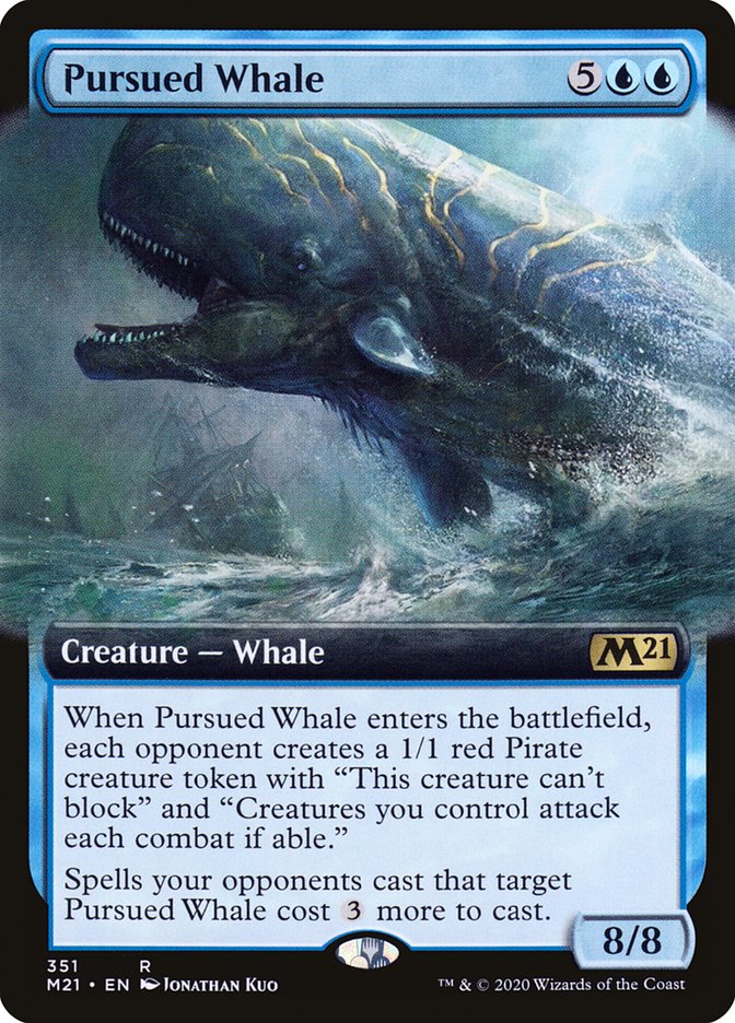 Pursued Whale (Extended Art) [Core Set 2021] | Chromatic Games