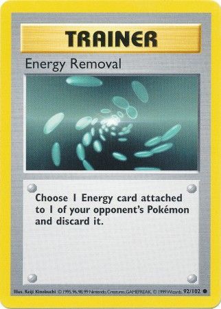 Energy Removal [Base Set (Shadowless)] | Chromatic Games