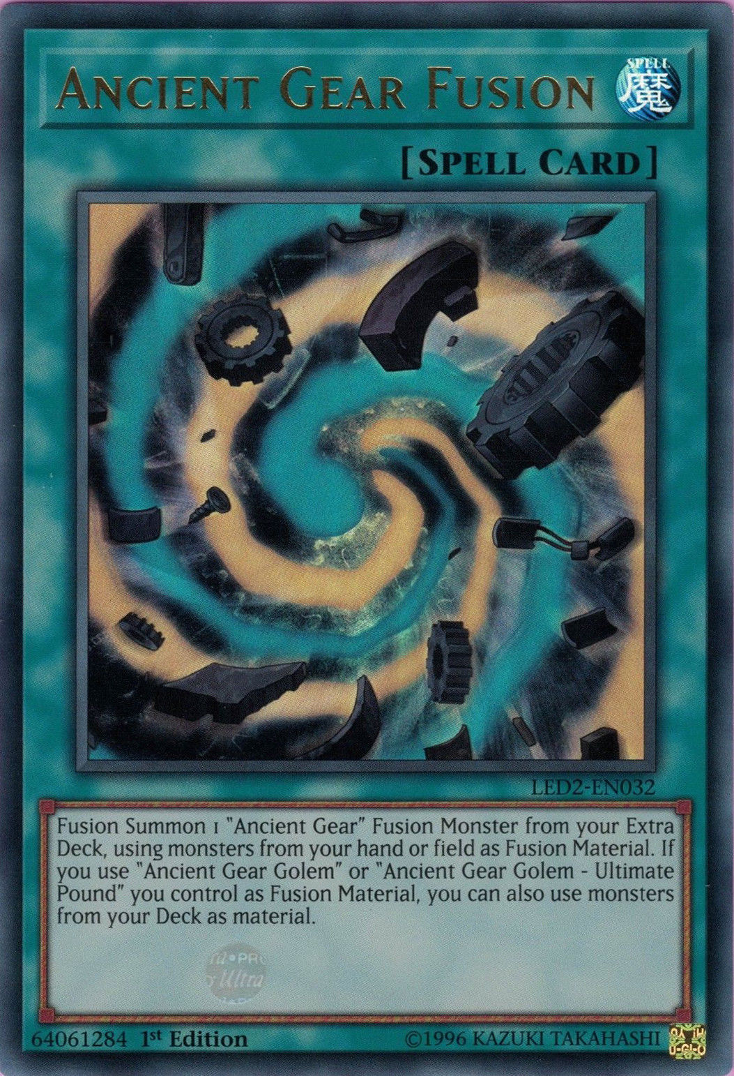 Ancient Gear Fusion [LED2-EN032] Ultra Rare | Chromatic Games