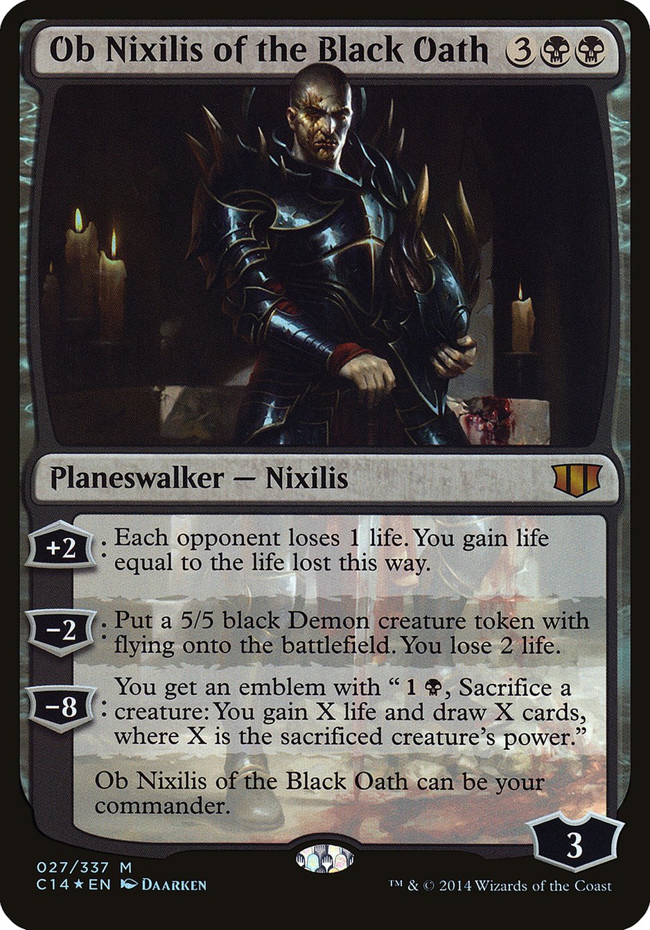 Ob Nixilis of the Black Oath (Oversized) [Commander 2014 Oversized] | Chromatic Games