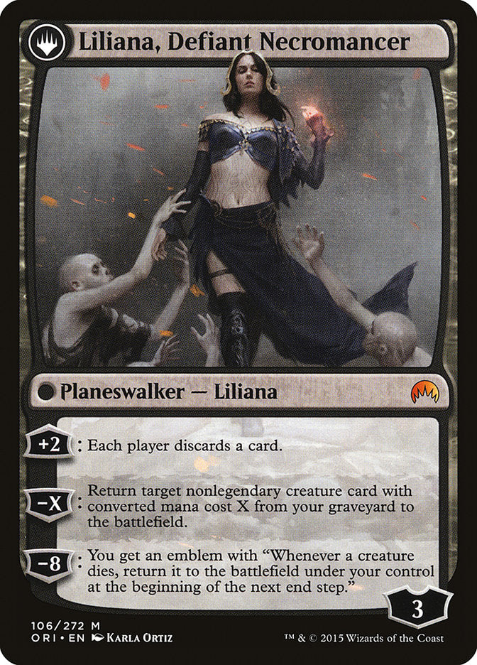 Liliana, Heretical Healer // Liliana, Defiant Necromancer [Magic Origins] | Chromatic Games