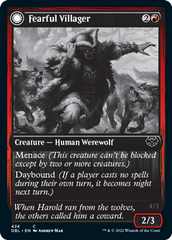 Fearful Villager // Fearsome Werewolf [Innistrad: Double Feature] | Chromatic Games