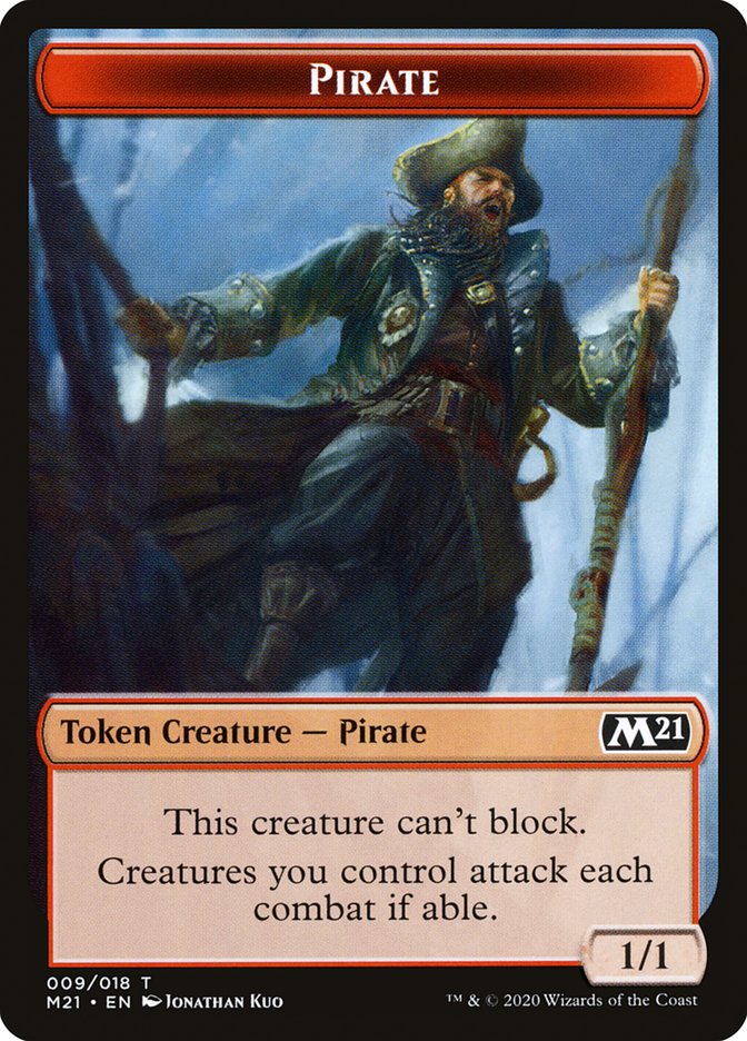 Pirate Token [Core Set 2021 Tokens] | Chromatic Games