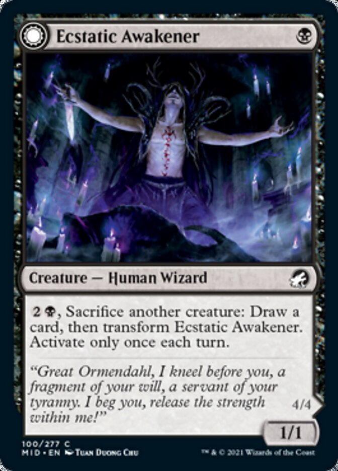 Ecstatic Awakener // Awoken Demon [Innistrad: Midnight Hunt] | Chromatic Games