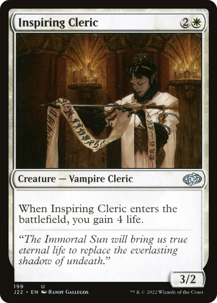 Inspiring Cleric [Jumpstart 2022] | Chromatic Games