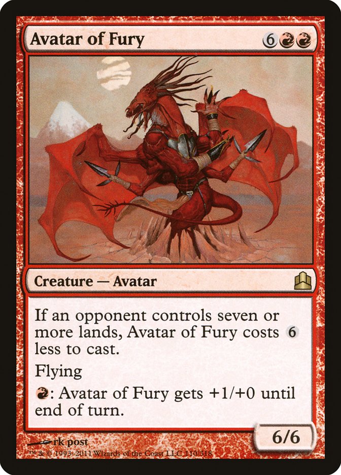 Avatar of Fury [Commander 2011] | Chromatic Games