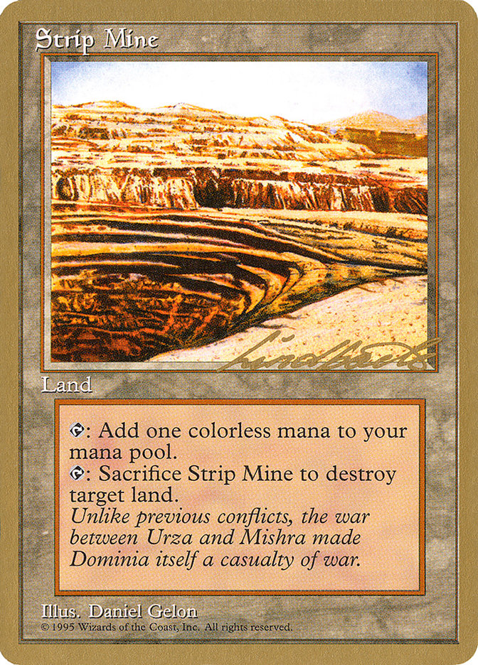 Strip Mine (Leon Lindback) [Pro Tour Collector Set] | Chromatic Games