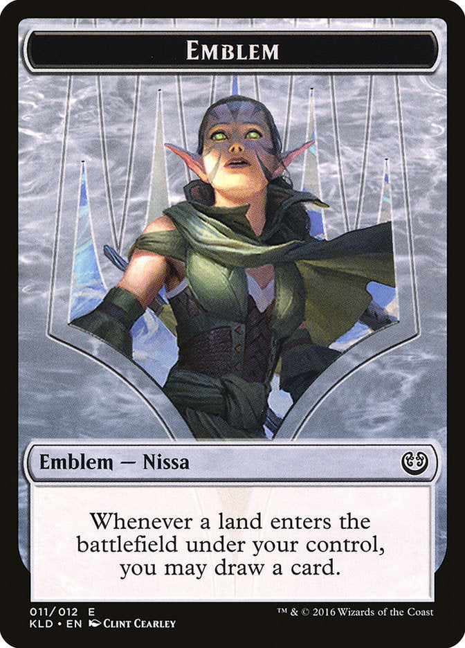 Nissa, Vital Force Emblem [Kaladesh Tokens] | Chromatic Games