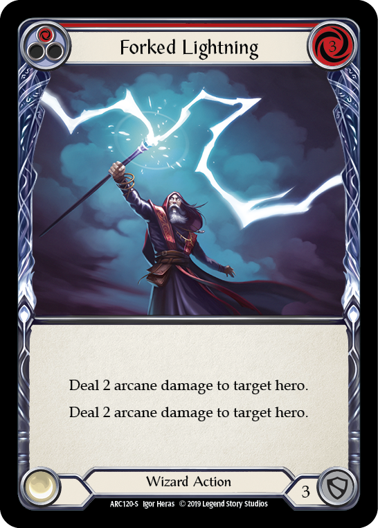 Forked Lightning [ARC120-S] (Arcane Rising)  1st Edition Rainbow Foil | Chromatic Games