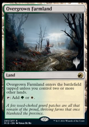 Overgrown Farmland (Promo Pack) [Innistrad: Midnight Hunt Promos] | Chromatic Games