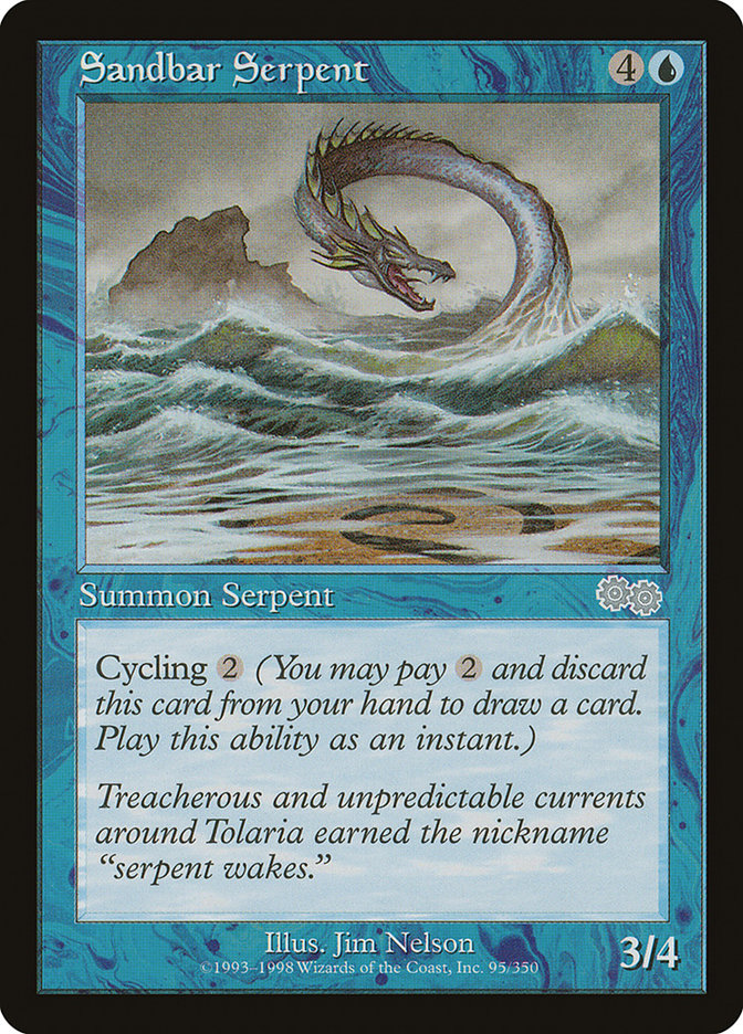 Sandbar Serpent [Urza's Saga] | Chromatic Games