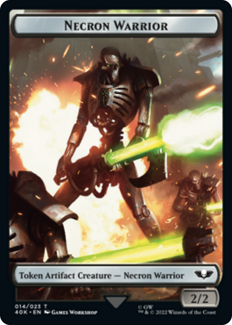 Necron Warrior // Insect Double-Sided (Surge Foil) [Warhammer 40,000 Tokens] | Chromatic Games