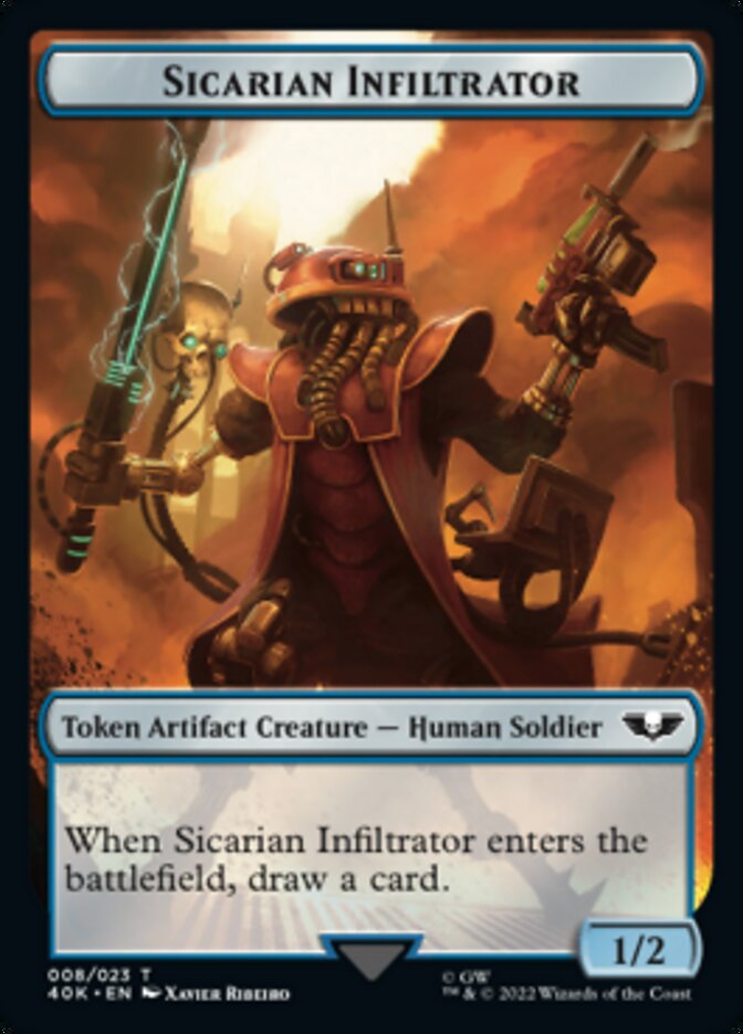 Soldier (003) // Sicarian Infiltrator Double-Sided Token [Warhammer 40,000 Tokens] | Chromatic Games