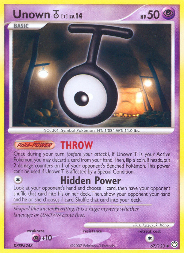 Unown T [Mysterious Treasures] | Chromatic Games