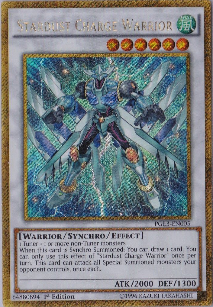 Stardust Charge Warrior [PGL3-EN005] Gold Secret Rare | Chromatic Games