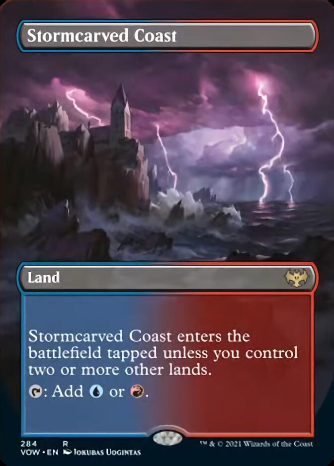 Stormcarved Coast (Borderless Alternate Art) [Innistrad: Crimson Vow] | Chromatic Games