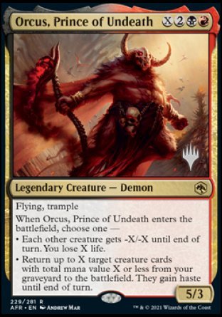 Orcus, Prince of Undeath (Promo Pack) [Dungeons & Dragons: Adventures in the Forgotten Realms Promos] | Chromatic Games