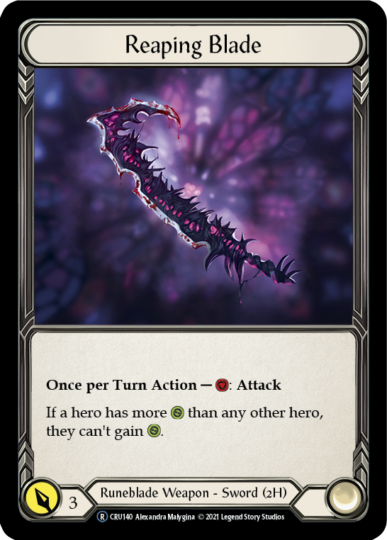 Reaping Blade [U-CRU140] (Crucible of War Unlimited)  Unlimited Rainbow Foil | Chromatic Games