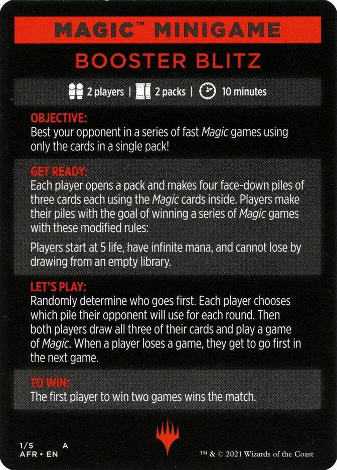 Booster Blitz (Magic Minigame) [Innistrad: Midnight Hunt Minigame] | Chromatic Games