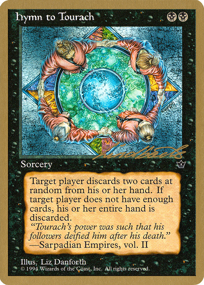 Hymn to Tourach (Circle) (Leon Lindback) [Pro Tour Collector Set] | Chromatic Games