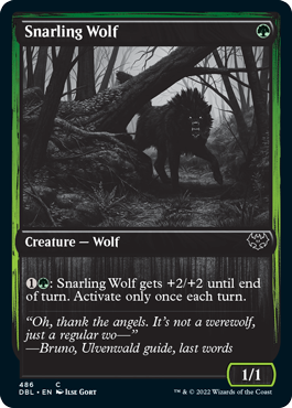 Snarling Wolf (486) [Innistrad: Double Feature] | Chromatic Games