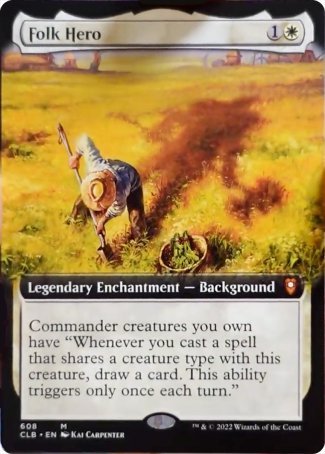 Folk Hero (Extended Art) [Commander Legends: Battle for Baldur's Gate] | Chromatic Games